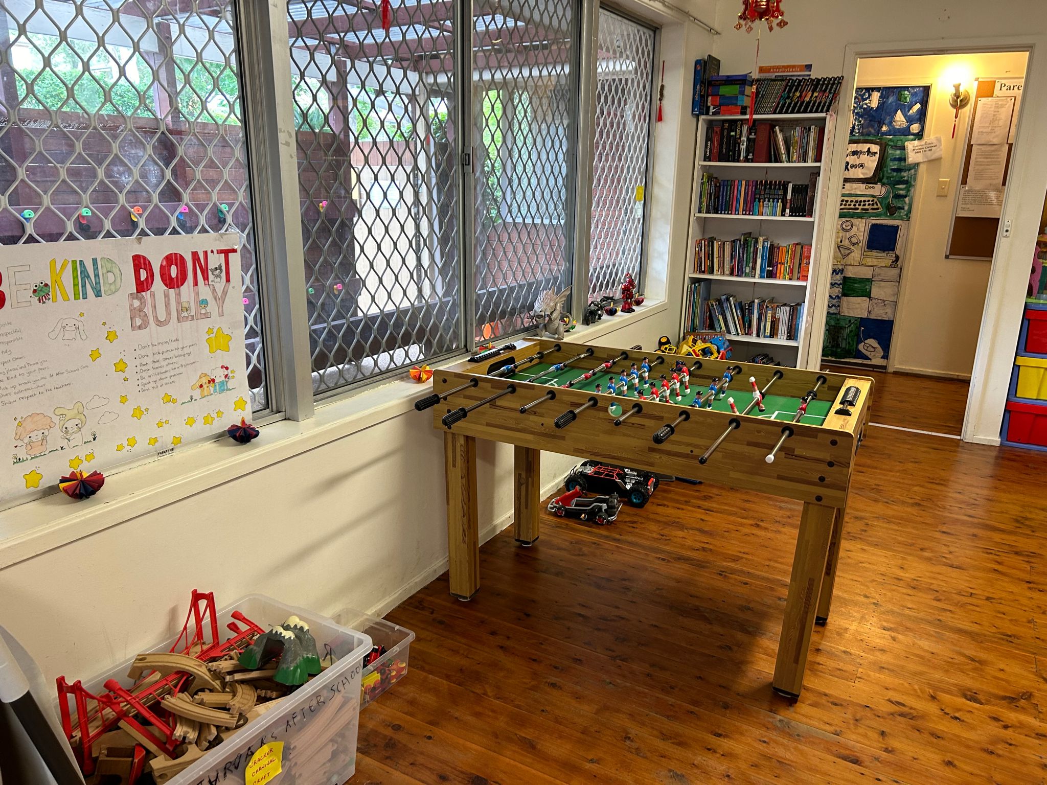 The front room showing the table Soccer