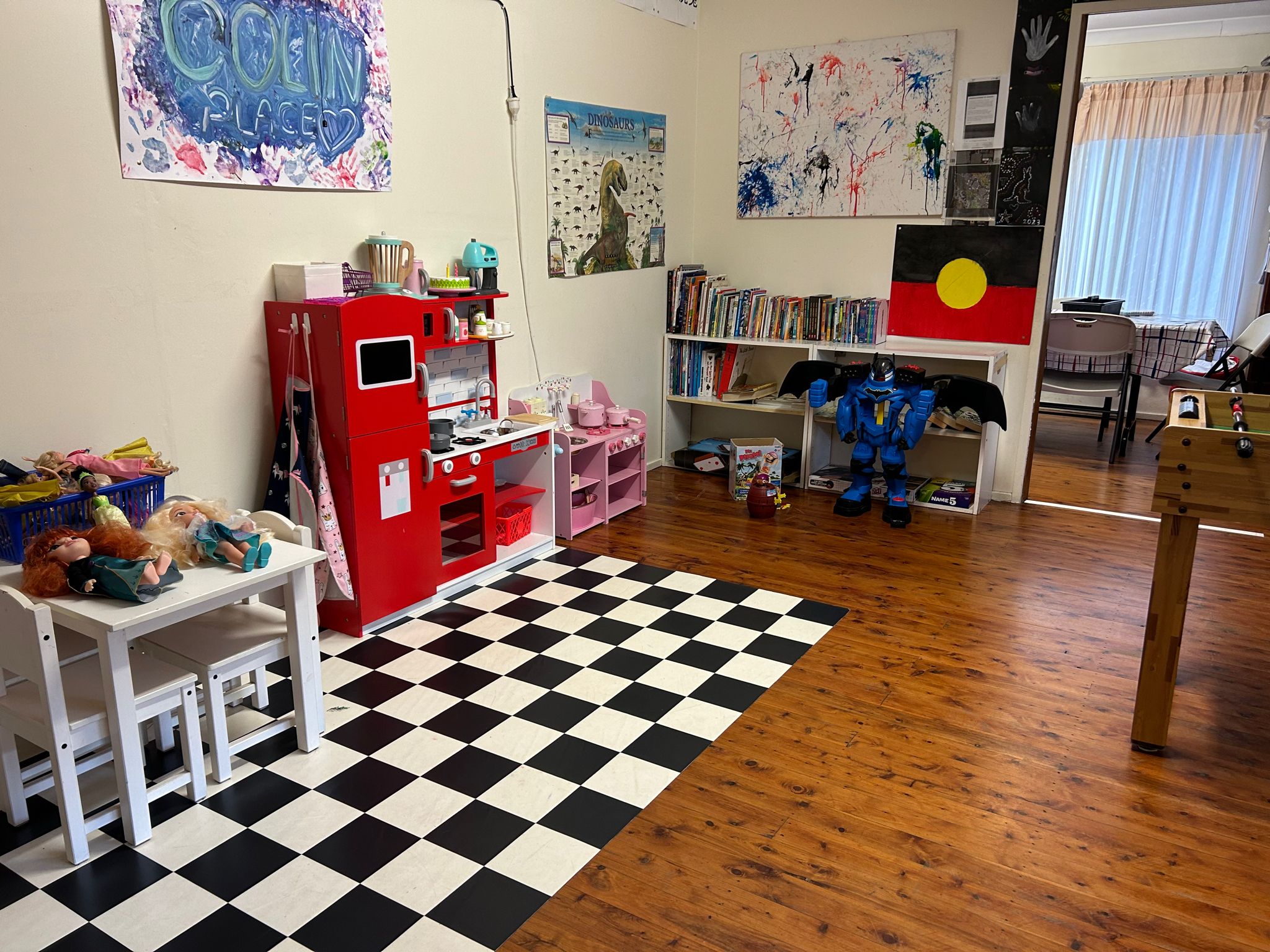 Front room showing thew library