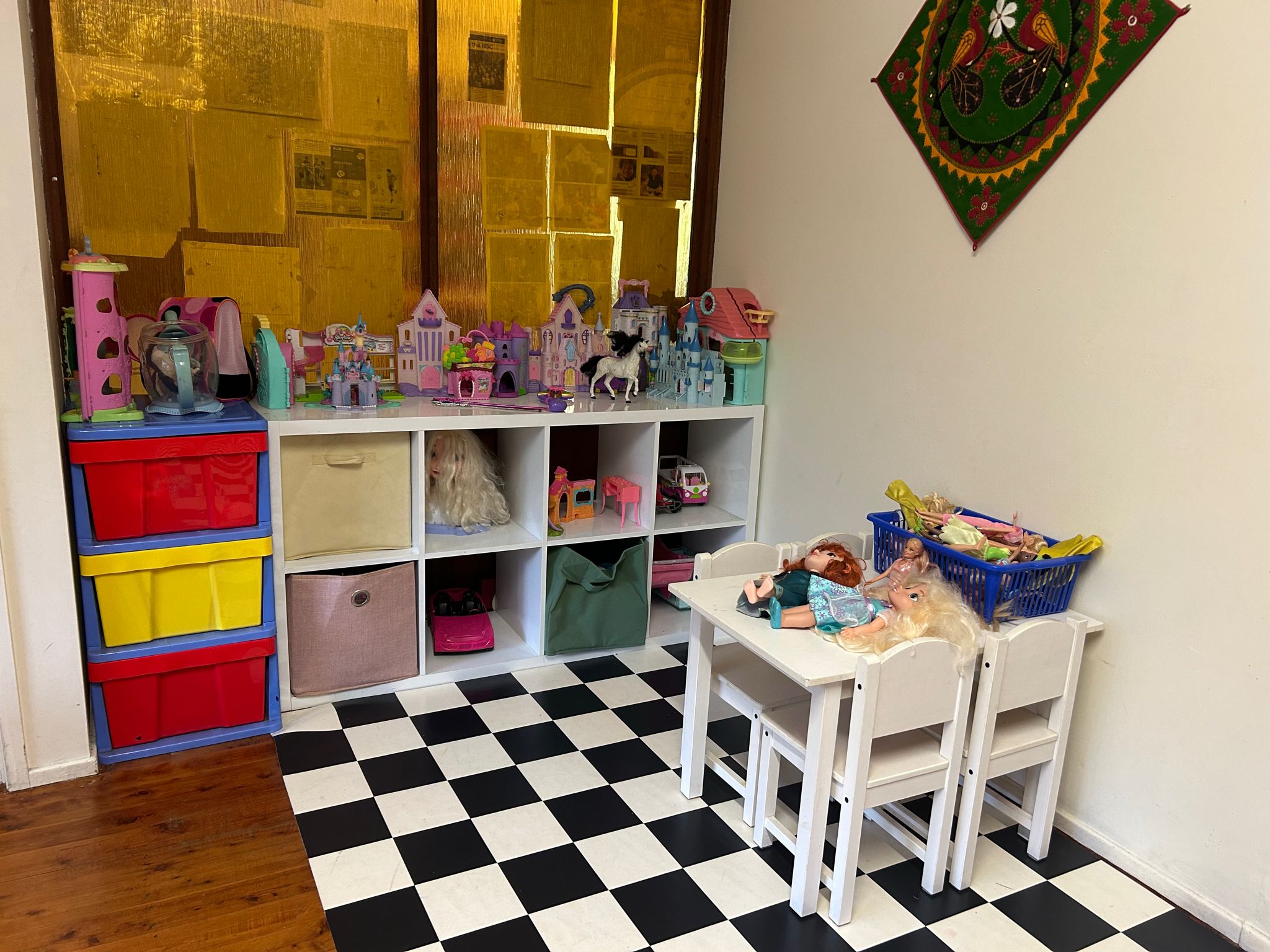 The front room showing toys